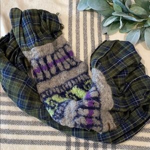 Free People Plaid Infinity Scarf
